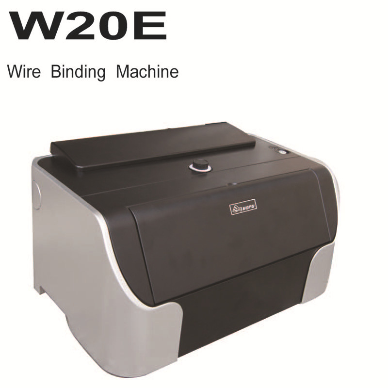 万德WD-W20E电动铁圈装订机A4胶圈双用34孔凭证装订机
