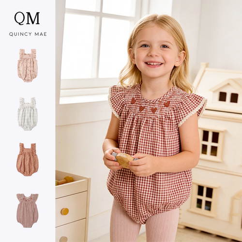 QuincyMae幼儿包屁衣连体衣哈衣