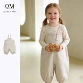 Mae童装 26春亚麻休闲风儿童裤 子中低腰裤 Quincy 背带裤 纯棉松紧腰