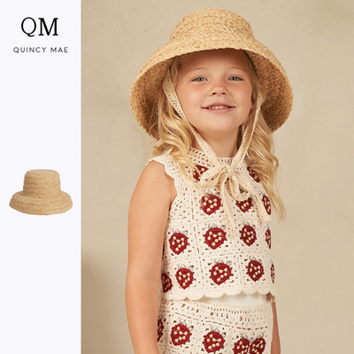 Quincy Mae儿童帽子夏季薄款宝宝草帽遮阳帽