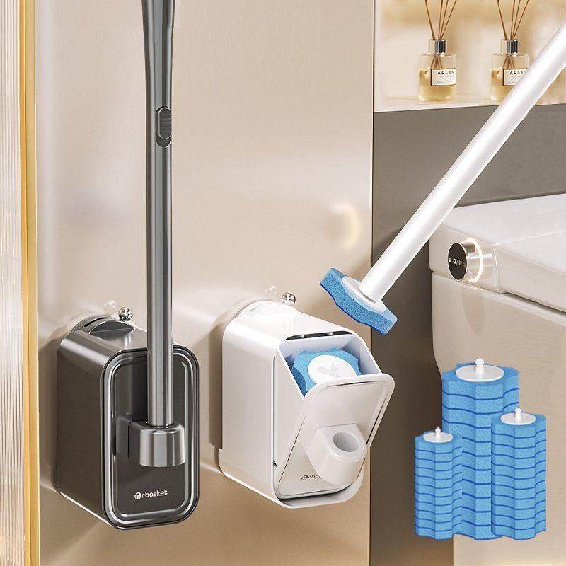 吸盘一次性马桶刷套装无死角卫生间清洁工具壁挂厕所清洁刷头