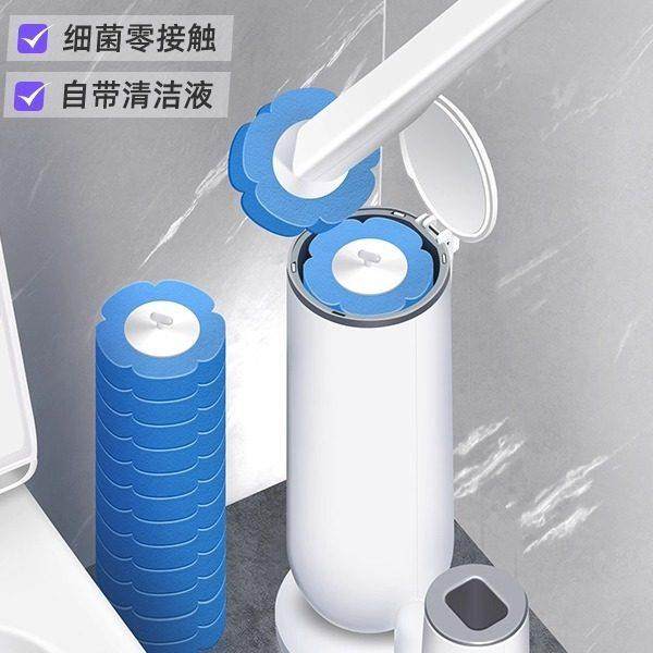 一次性马桶刷套装卫生间无死角神笔家用可抛替换清洁刷头厕所刷子