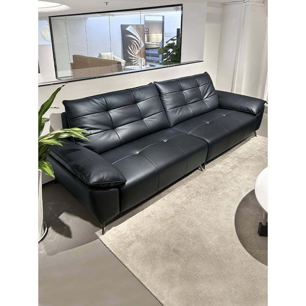 皮革沙发客厅意大利无障碍豪华2025新皮革艺术沙发简单现代小公寓