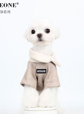 BITEONE【劳伦】猫咪狗狗秋冬衣服老钱风毛衣2024新款