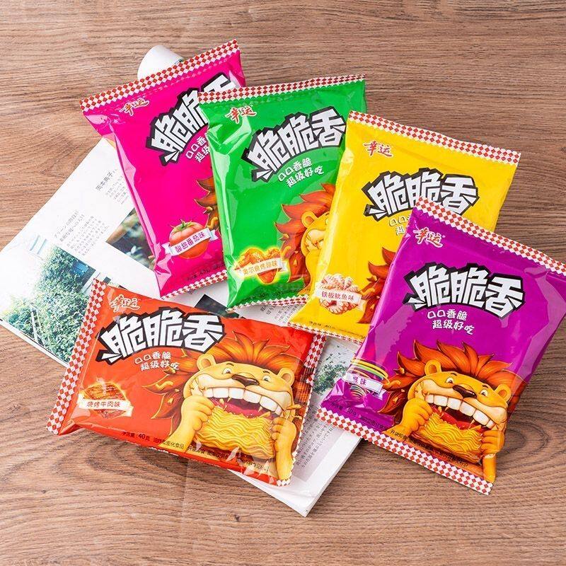 幸运方便面脆脆香怀旧零食40克袋装香脆干吃面即食原包装发货