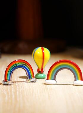 彩虹桥|手工玻璃小摆件琉璃办公室电脑屏幕桌面汽车载装饰工艺品