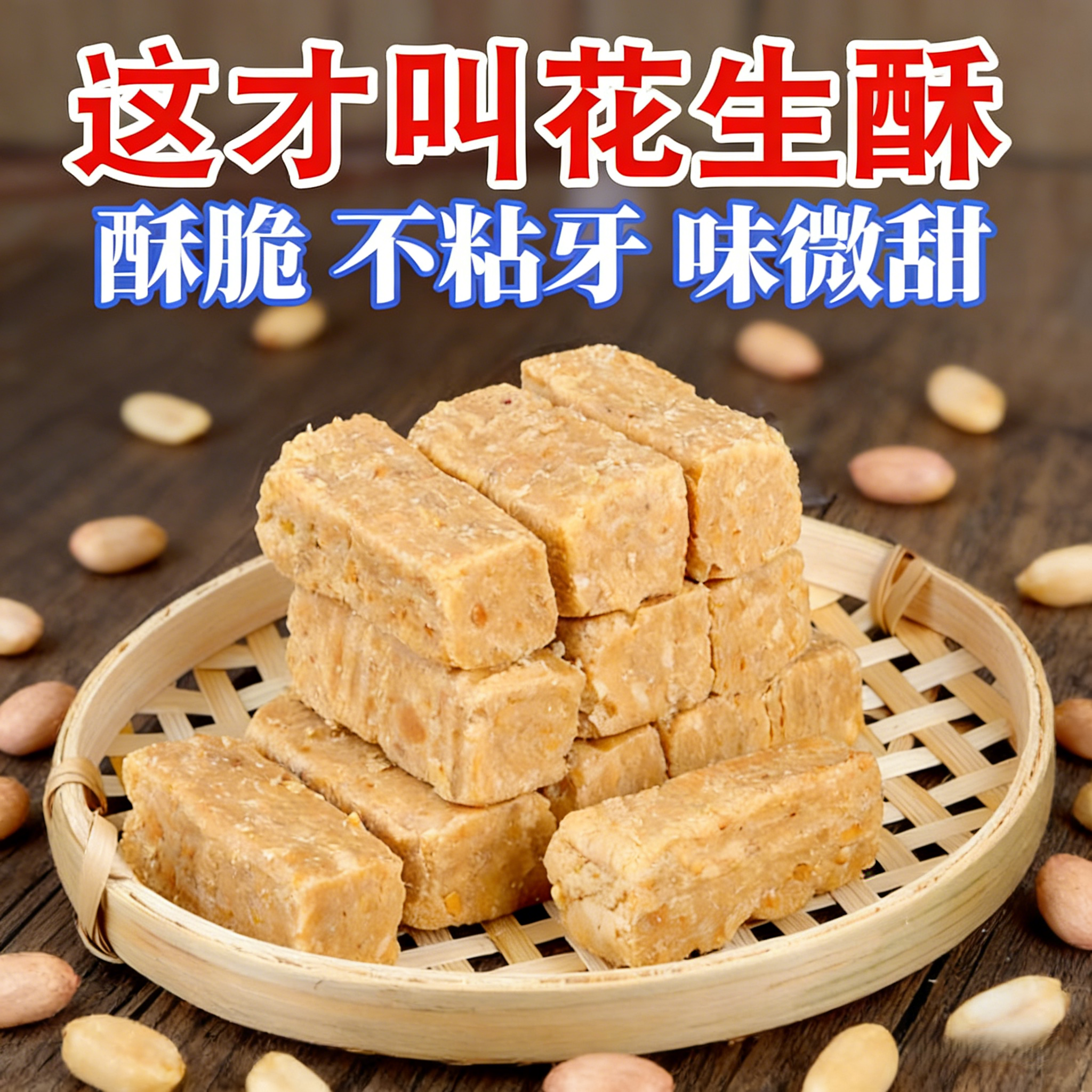 安徽特产传统木锤花生酥糖正手工老式糕点宗解馋零食茶点健康小吃