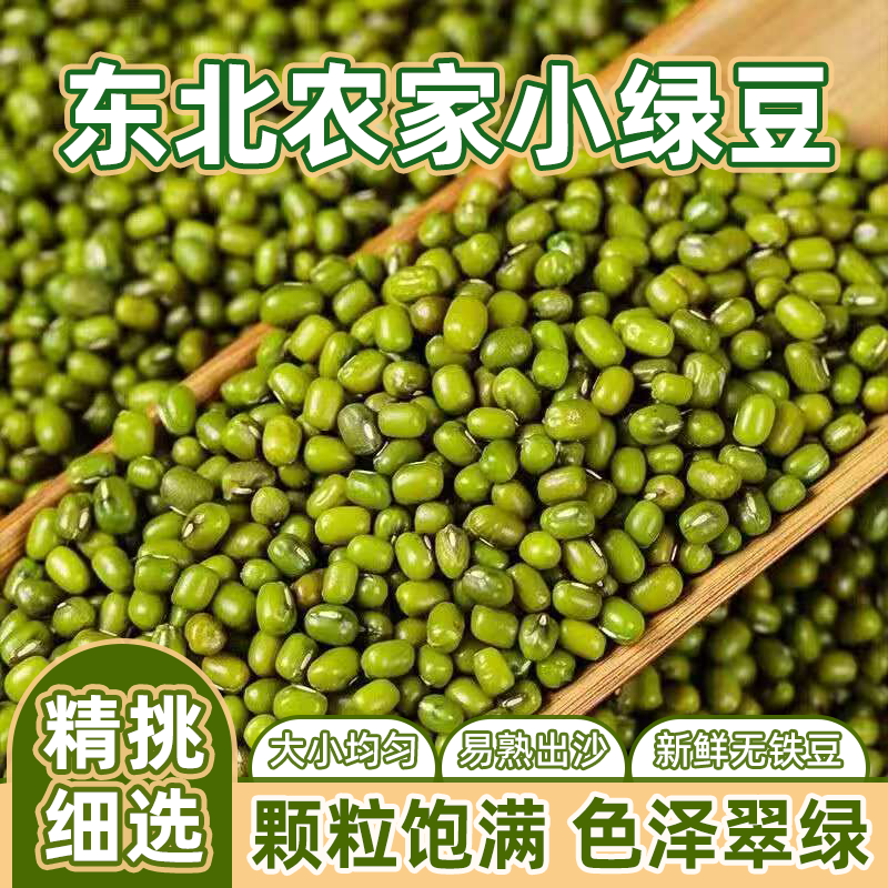 东北绿豆新鲜可发芽农家新货大颗粒绿豆糕煮粥绿豆汤甜汤原料原产