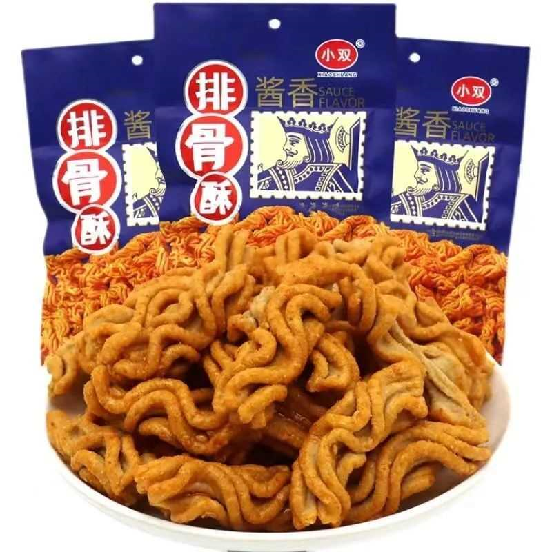 酱香排骨酥42g一整箱锅巴膨化食品网红零食怀旧食品