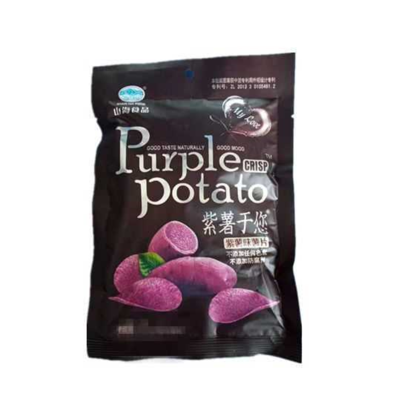 紫薯味薯片紫薯与你休闲办公室休闲零食膨化食品袋