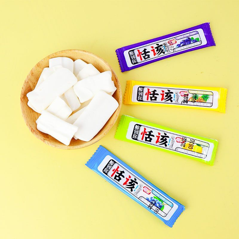 富田酸到你活该水果恬该酸糖果整盒350g软糖怀旧休闲零食儿时小吃