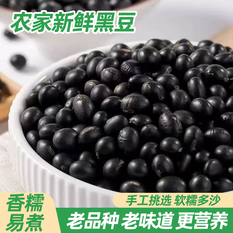 产地直发】东北新货小黑豆新鲜黑豆农家黑豆非转基因丽人膳补批发
