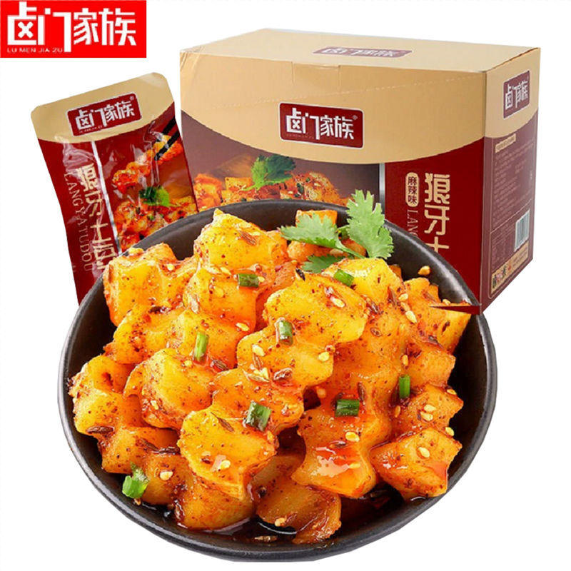 卤门家族狼牙土豆零食小吃烧烤味四川麻辣特产休闲解馋辣味食品