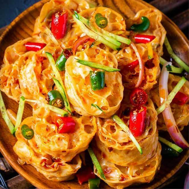 吸汁面藕圈素肥肠干货沾串网红面藕面筋凉皮土特产麻辣烫火锅凉拌