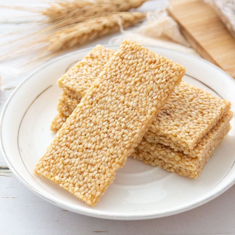 香脆芝麻糖酥糖老式薄片正宗零食特产切片薄饼切糕原味香酥白芝麻