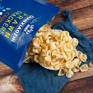 馋小智30%鲜虾趣莱山福超市同款韩国风味大虾片网红零食膨化薯片