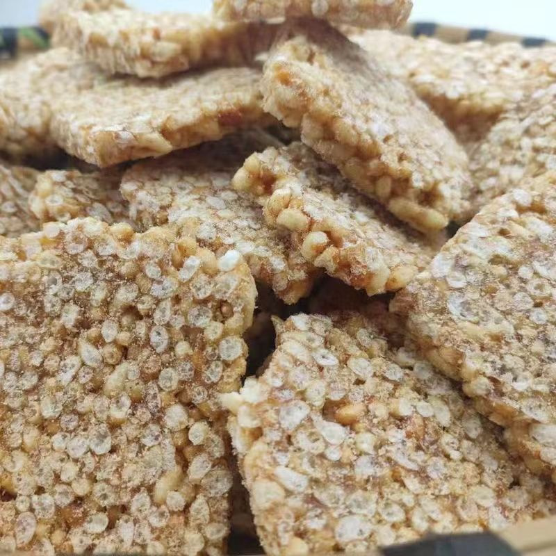 湖北天门炒米糖土特产炸谷麻叶子麦芽糖炒米特色小点心麻糖老式