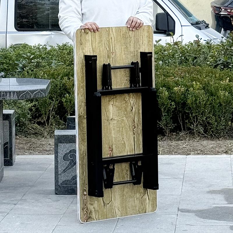 长方形桌可折叠吃饭桌出租屋折叠桌矮小餐桌折叠小桌子家用小饭桌