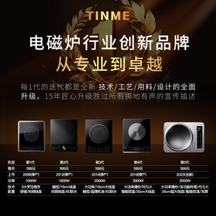 德国TINME凹面电磁炉家用套装 小型多功能一体炒菜锅爆炒智能炒锅