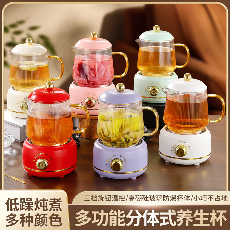 多功能养生杯迷你养生壶保温杯电热水杯办公室煮花茶壶礼盒装