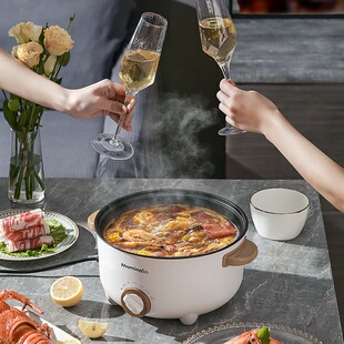 电火锅家用多功能一体电煮锅电炒菜炒锅不粘锅宿舍学生小型电热锅