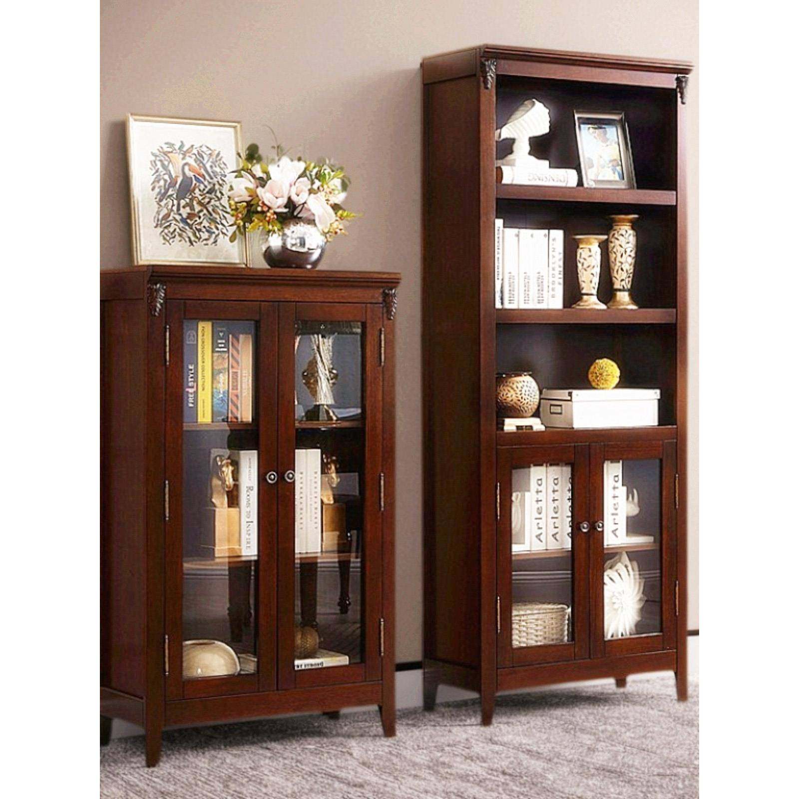 美式书柜实木书架带玻璃门落地书橱推拉门储物边柜电视旁边展示柜,鲜花速递/花卉仿真/绿植园艺,割草机/草坪机,淘宝优惠券,粉丝福利购,淘宝优惠卷