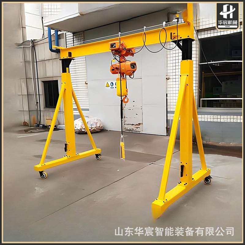 龙门架起重机移动手推简易工字钢万向轮吊机3吨小型可拆卸龙门吊