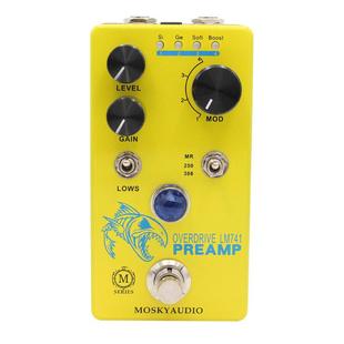 MOSKYAUDIOLM741电吉他效果器单块过载失真前级效果器overdrive