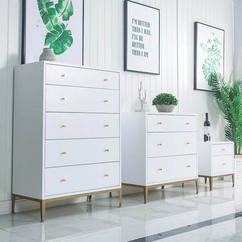 北欧风实木斗柜客厅白色储物柜简约收纳创意储物柜带多抽屉