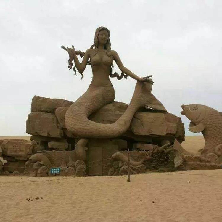 纯铜女娲补天上古神话雕塑盘古蚩尤铸铁人物雕像制作加工