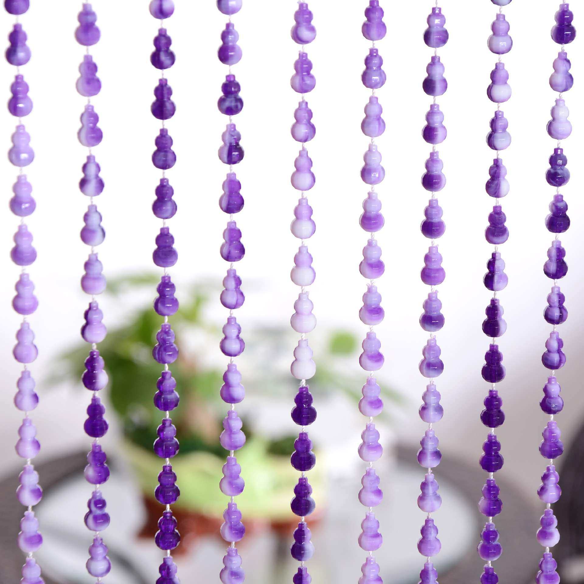 混色葫芦水晶珠帘成品隔断帘 帘子客厅卫生间挂帘