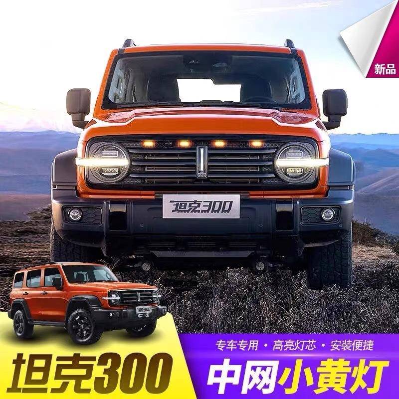 长城魏派坦克300中网装饰灯越野改装专用LED小黄灯夜间日间灯配件