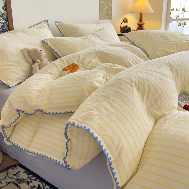 全棉被套单件150×200×230简约纯棉单人被罩水洗棉床品2.0米被单