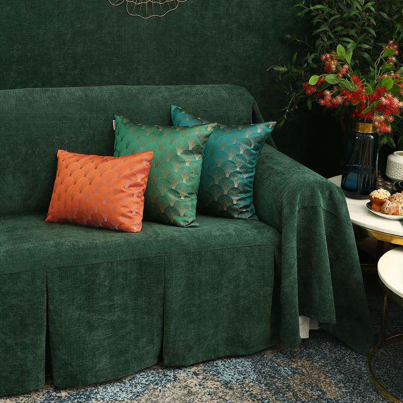 9JO沙发巾绒质纯素色全盖布沙发垫套防尘罩美式现代四季可用可定