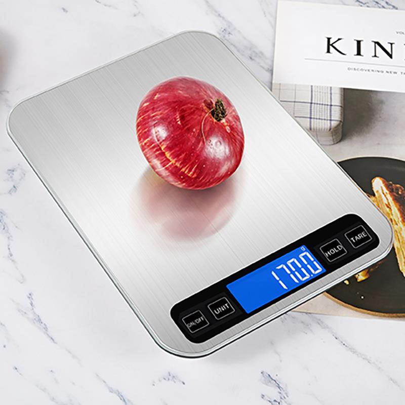 不锈钢充电电子秤小型克秤LCD背光显示家用厨房餐厅烘焙称