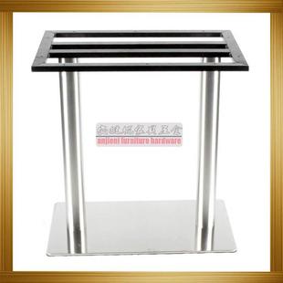 工厂直销长方形不锈钢桌脚稳固方形双柱不锈钢桌脚各种框架可生产