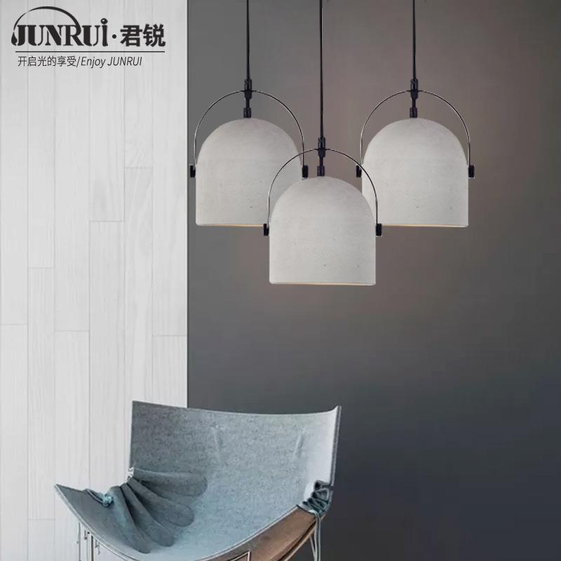 LOFT复古灯具咖啡厅吧台餐厅走廊过道创意个性水泥吊灯