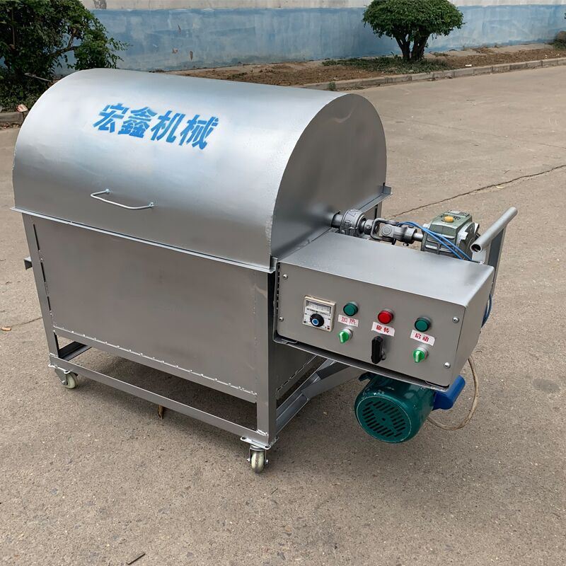 全自动炒盐设备 自动炒苏子炒货机 小型芝麻炒料机