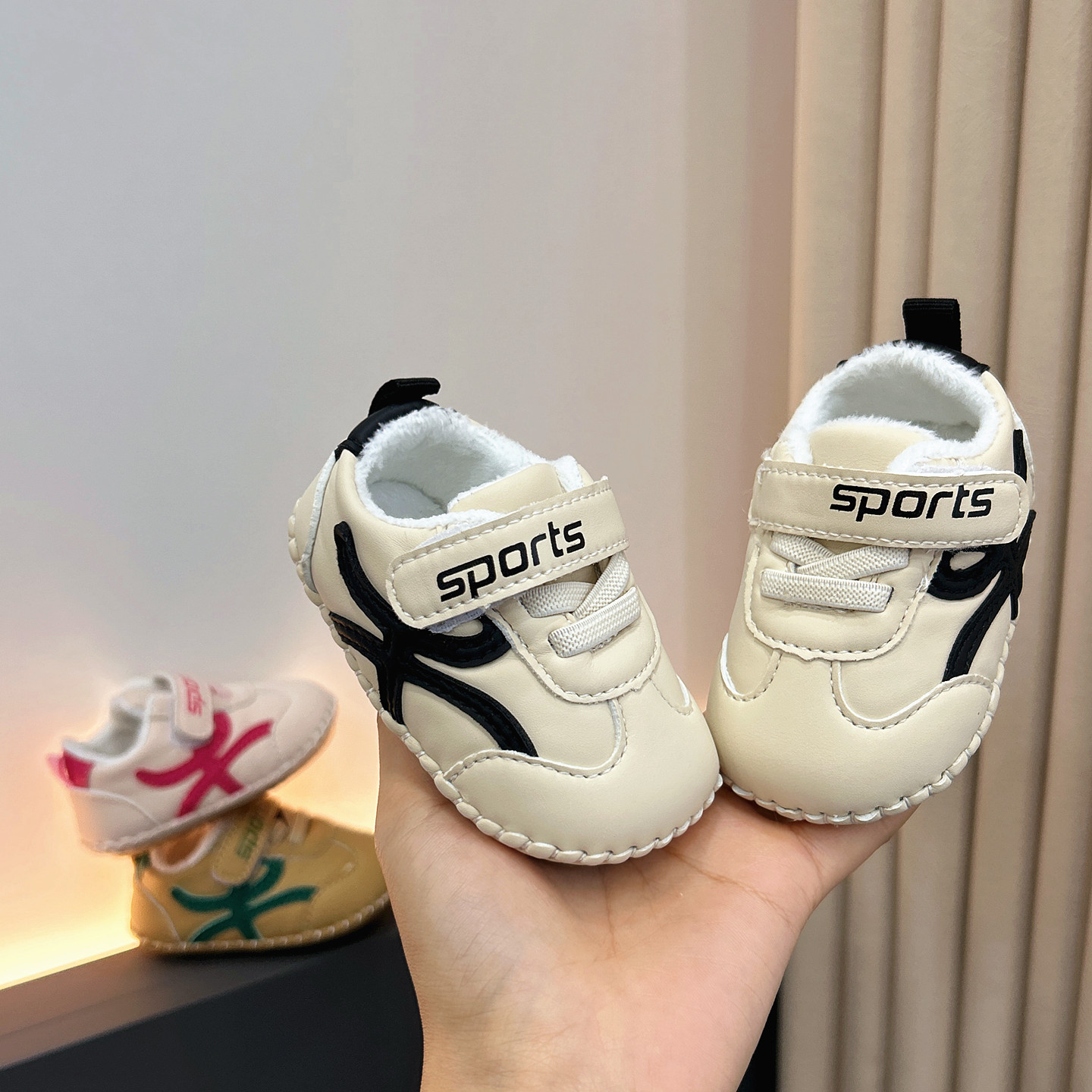 春秋冬婴儿加绒保暖棉鞋