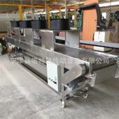 现货销售链板输送机过渡板链转弯机压铸生产冷却输送机