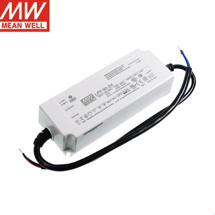 明纬LED电源LPF-90-2490W24V3.75A塑壳IP67有PFC功能