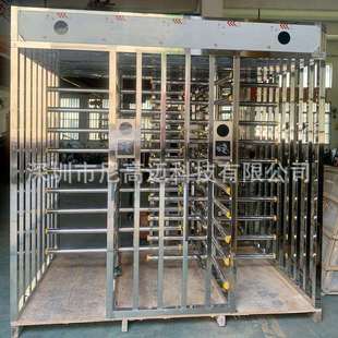 全高式双通道单向旋转门,看守所监狱十字栅栏电动门,吴忠90度滚闸