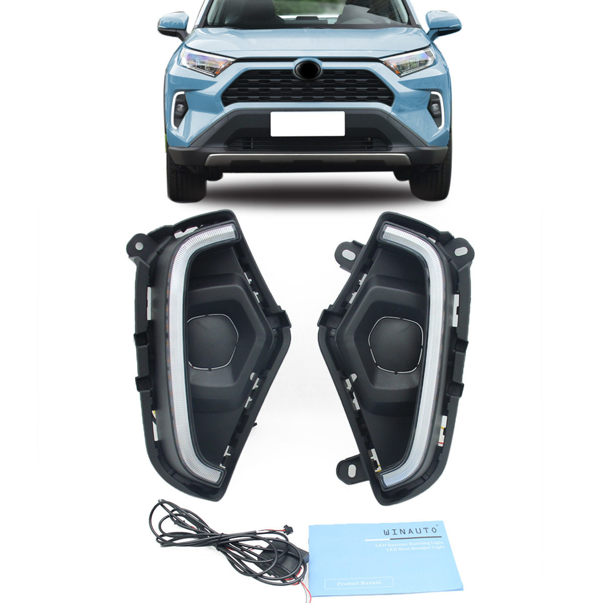 适用于RAV4荣放2023+日间行车灯日行灯雾灯转向灯三色厂家直销