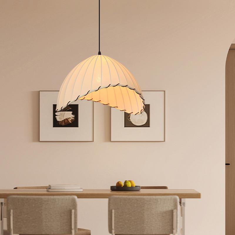 布艺复古吊灯简约文艺奶油风卧室客厅书房床头灯茶室民宿餐厅灯具