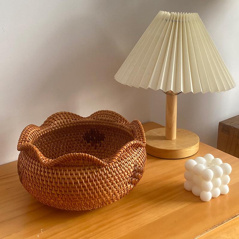 藤编水果篮手工编织特色福袋面包篮馒头筐客厅家用收纳筐摆放托盘