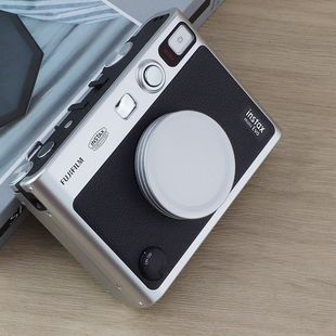 号歌金属镜头盖适用于富士Instax Mini EVO 拍立得相机铝合金材质镜头保护配件银色