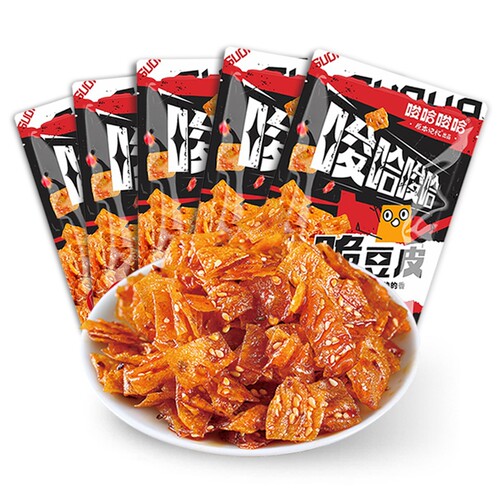 原本记忆香辣脆豆皮辣条休闲网红零食58g*5袋