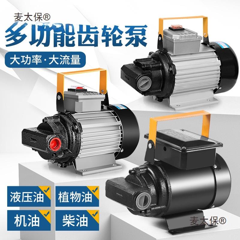 电动抽油泵12V24V220V自吸大功率液压油齿轮柴机油泵加油机麦太保