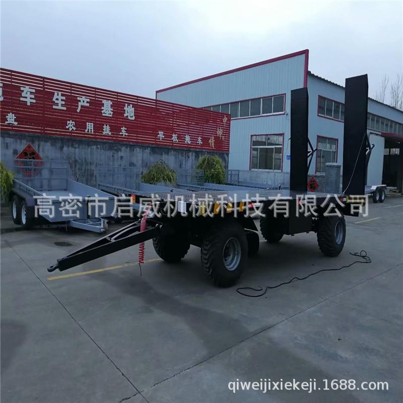 货源供应10吨挖掘机拖车拖拉机牵引平板车厂家供应