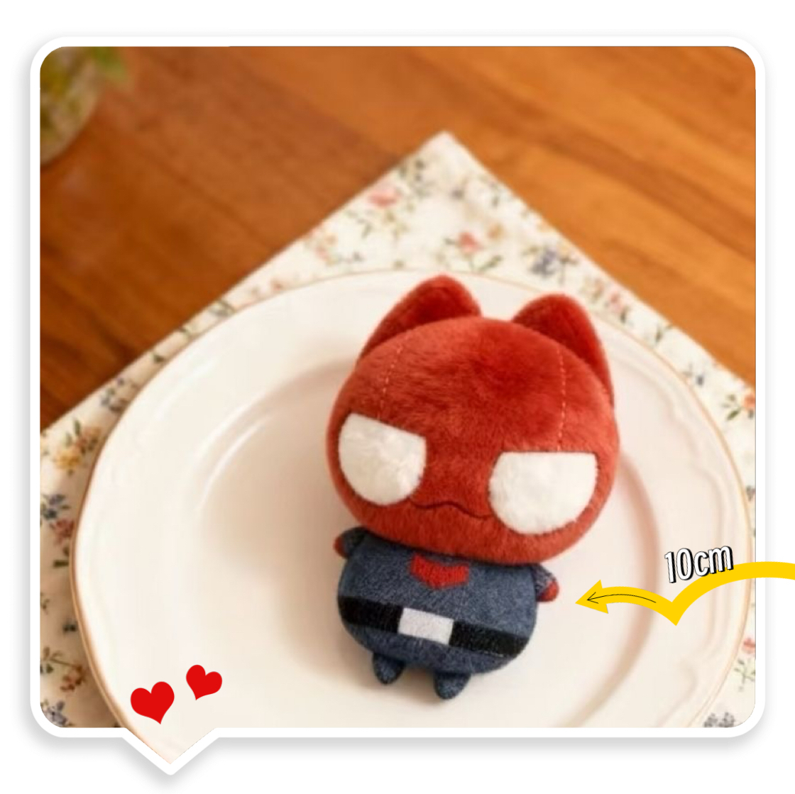 超萌dc红头罩属性10cm毛绒公仔杰森陶德红头猫超软高颜值挂饰公仔